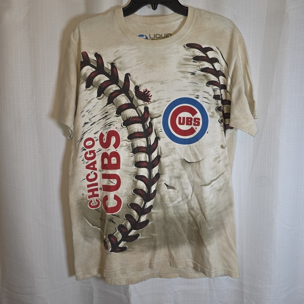 Liquid Blue Chicago Cubs Size Medium Short Sleeve 2014
